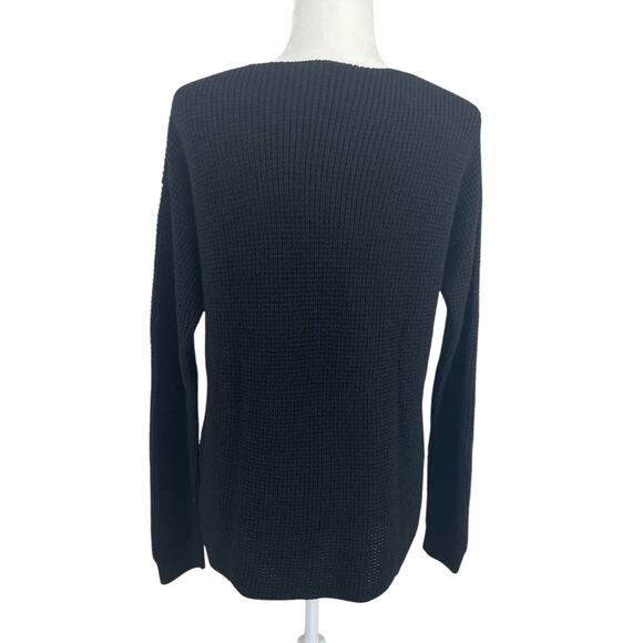 Wilfred Free Aritzia Merino Wool Waffle Knit Sweater Medium V-Neck Minimalist - Picture 8 of 11